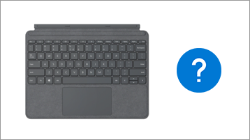 Funda con teclado de Surface y signo de interrogación