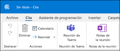 Notas de la reunión de Outlook