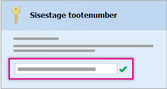 Tootevõtme sisestamine