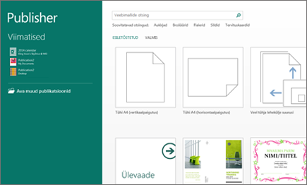 Publisheri avakuva mallide kuvatõmmis.