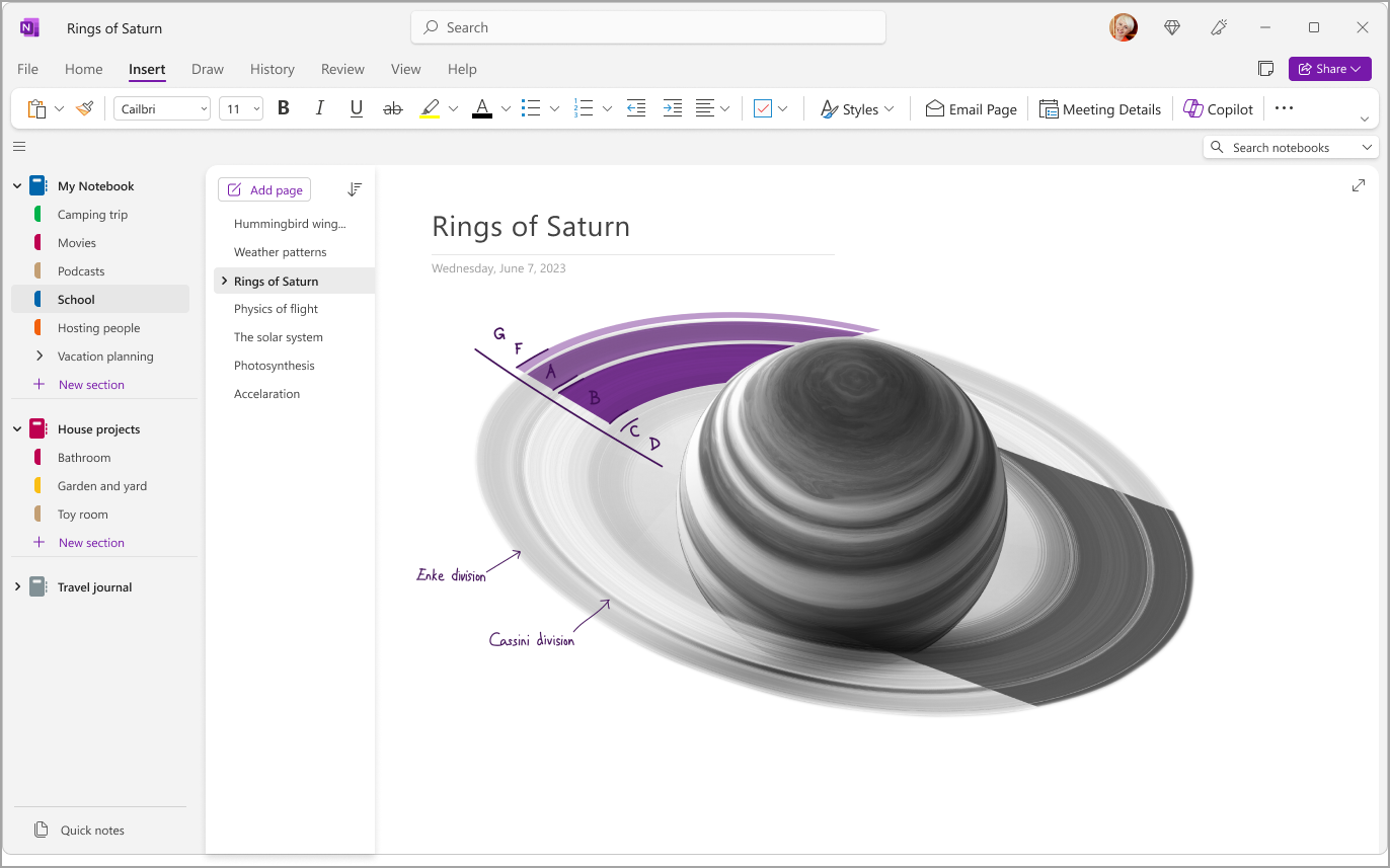 onenote’is navigeerimise kuvatõmmis kakskümmend.png navigeerimine