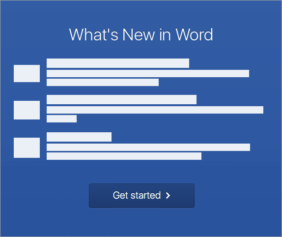 Word 2016 for Maci aktiveerimise alustamine