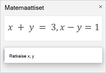 Pilkuilla kirjoitettu järjestelmäkaava