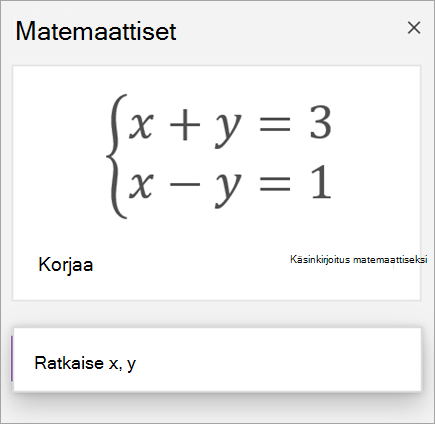 Hakasulkeilla kirjoitettu järjestelmäkaava