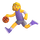 Teams-nainen pomppii palloa -emoji