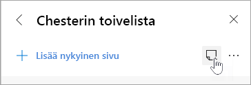 Näyttökuva Lisää muistiinpano -painikkeesta