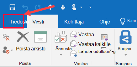 Valitse Tiedosto-valikosta Tallenna nimellä.