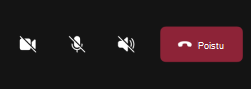 teamsin kaiuttimen kamera ja mikrofoni on poistettu käytöstä.