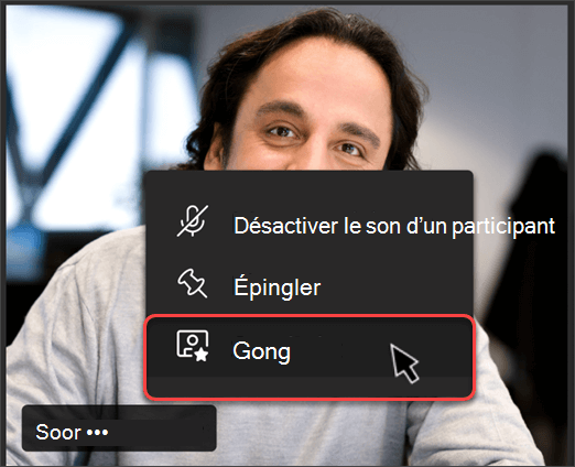 Menu avec l’option d’activation à la une