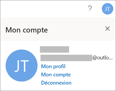 Présente l’option Se déconnecter pour Office pour le web