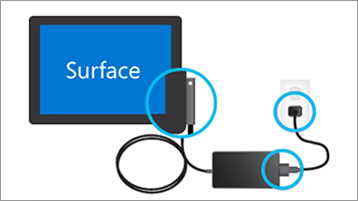 Connexion d’un chargeur à un appareil Surface