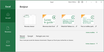 Excel : créer un classeur