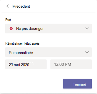 Sélectionnez Personnalisé.