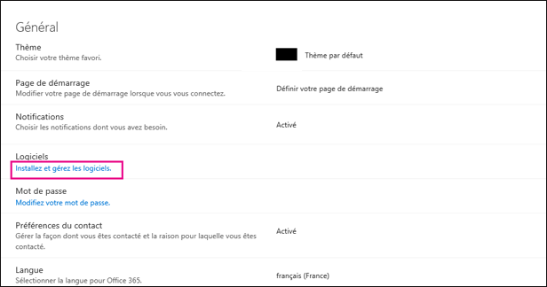 Cliquez sur Installer et gérer les logiciels