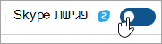 צילום מסך המציג דו-מצבי להגדרה של פגישת Skype