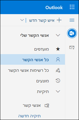 אנשי הקשר שלי