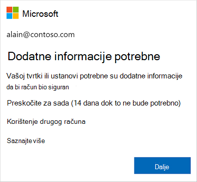 Zatražite dodatne informacije