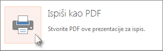 Ispis slajdova kao PDF datoteke