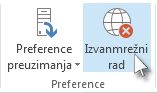 Naredba za izvanmrežni rad na vrpci