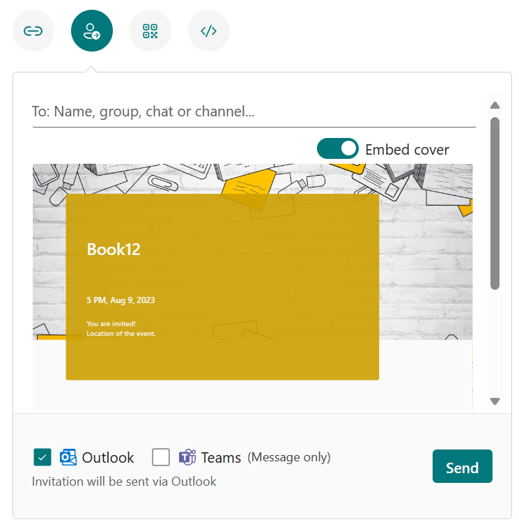 Küldés a Teamsbe vagy az Outlookba