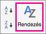 Az Excel-adatok lapon válassza a Rendezést