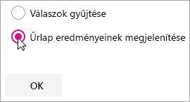 A Microsoft Forms kijelző az űrlap megjelenítése találatai között.