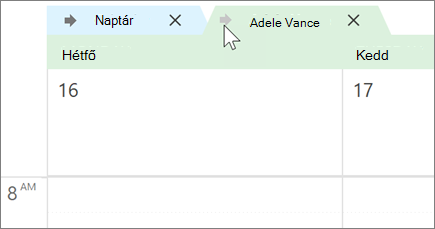 Átfedésben lévő naptárak az Outlookban