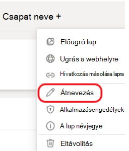 A lap átnevezése Jegyzetek névre