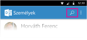 Személyek keresése az Android Delve-ben