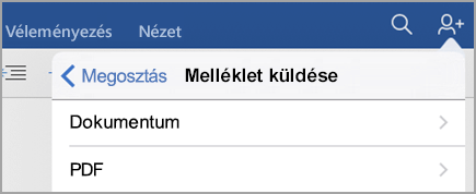 Válassza a dokumentum vagy a PDF lehetőséget.