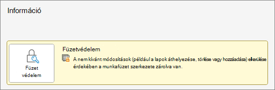 Füzetvédelem az Információ menüben