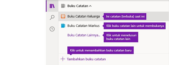 Daftar Buku Catatan di OneNote untuk Windows 10