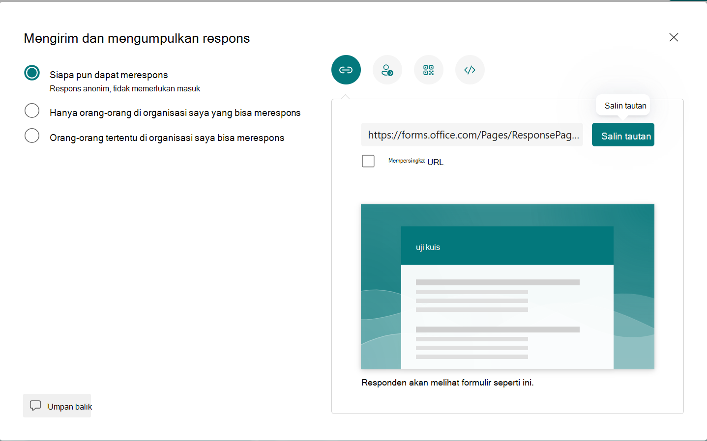 Mengirim dan mengumpulkan respons