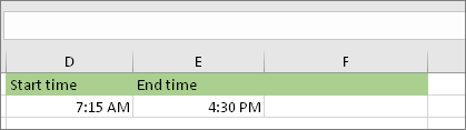 Tanggal/waktu mulai 7:15 AM, Tanggal/waktu selesai 4:30 PM