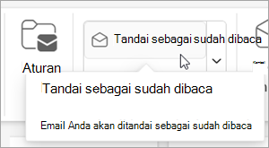 Cuplikan layar langkah cepat yang dikustomisasi yang menyertakan deskripsi saat mengarahkan mouse ke atas langkah