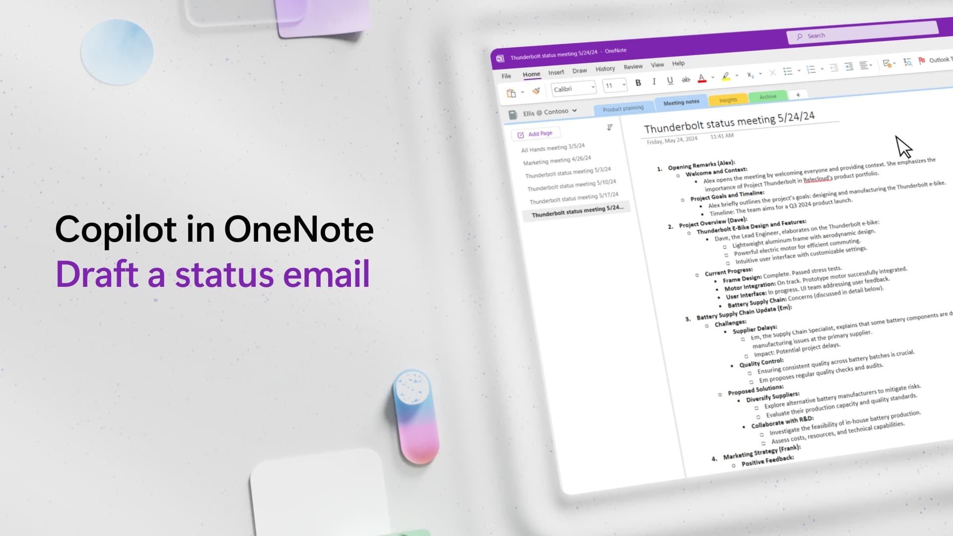 Video: Membuat draf dan email dengan Copilot di OneNote