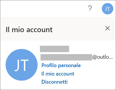 Mostra l’opzione Esegui disconnessione per Office per il Web