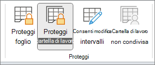 Proteggi cartella di lavoro evidenziata