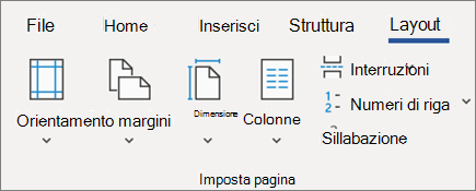 Modificare il layout in Word