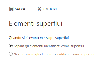 Opzioni d Elementi secondari