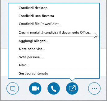 Creare un documento in modalità condivisa