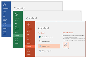 Collaborare con altre app di Office 365