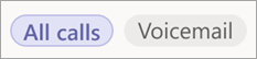 [すべての通話]、[不在着信]、または [ボイスメール] を選択します