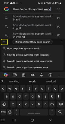 Microsoft SwiftKey ディープ 検索3