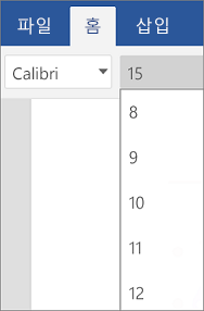 글꼴 크기