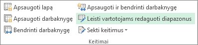 Leisti vartotojams redaguoti keitimus