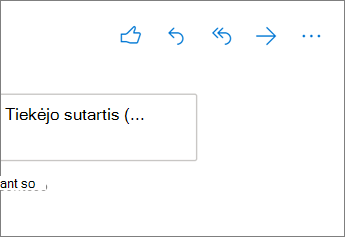 Atsakymo parinktys internetinėje "Outlook"