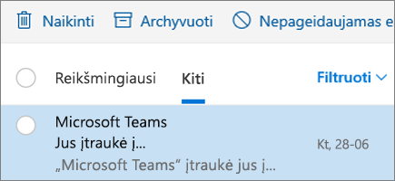 "Outlook" žiniatinklio žinučių archyvavimas