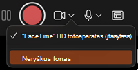 Neryškus fono mygtukas