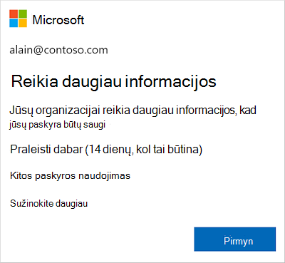 Raginimas, prašantis daugiau informacijos